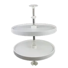 18 Inch Round Lazy Susan | Round Polymer Lazy Susan Set | White Cabinet Lazy Susan | Full Circle Lazy Susan | LS18RD.WT