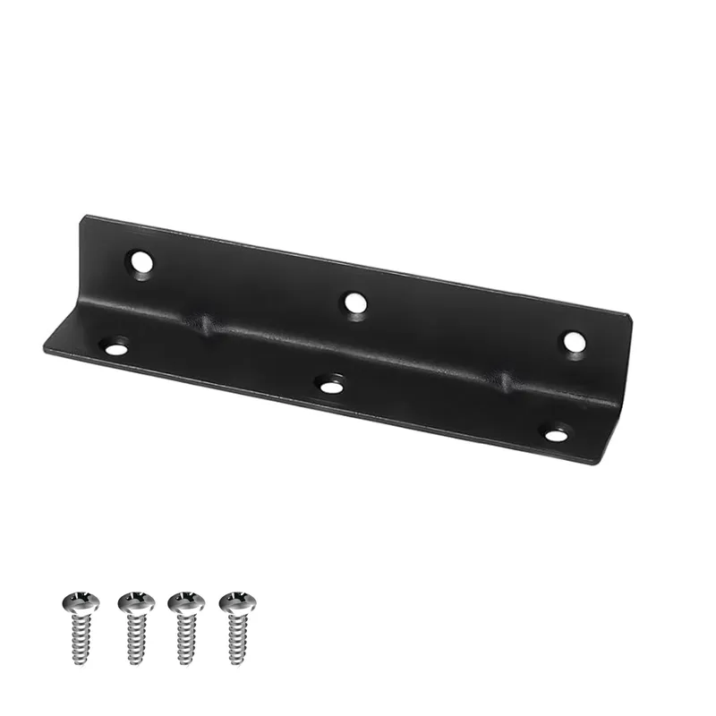3/4 X 5 Inch Black Corner Bracket | 90 Degree Corner Bracket | Structural Mending Plates With Screws | Heavy Duty Metal Joining Plates | CB94.BK