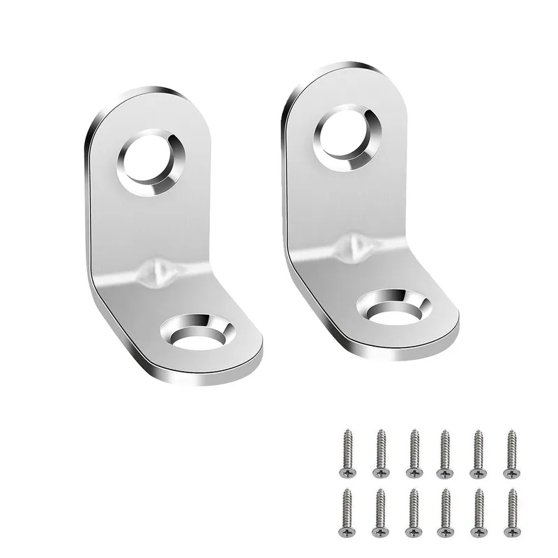 3/4 X 3/4 Inch L Brackets | Zinc Plated Corner Brackets | 90 Degree Metal Brackets For Wood | L Brackets With Screws | Heavy Duty L Brackets For Shelves | LB-3/4.ZP